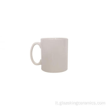 Glazeking della tazza in ceramica, 10 once, bianco